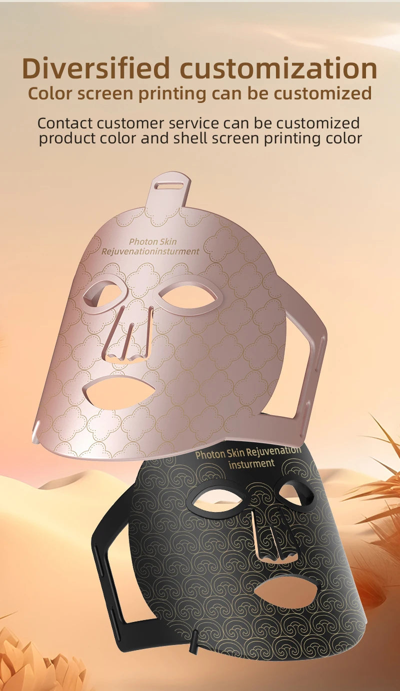 4-in-1 Rote LED-Lichttherapie Maske – Flexible Silikonmaske für Hautverjüngung & Anti-Aging