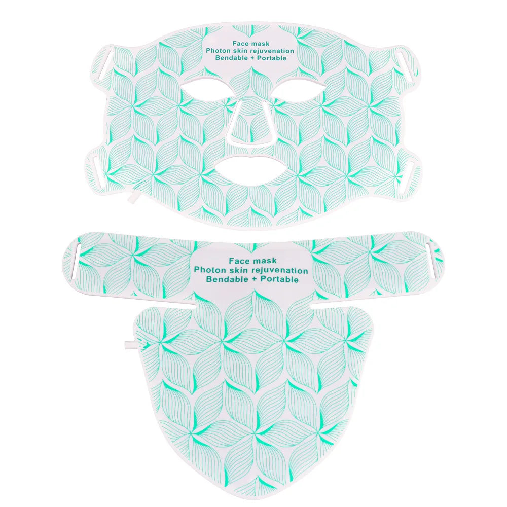 LED-Gesichtsmaske mit Halsabdeckung – Professionelle Lichttherapie für strahlende Haut