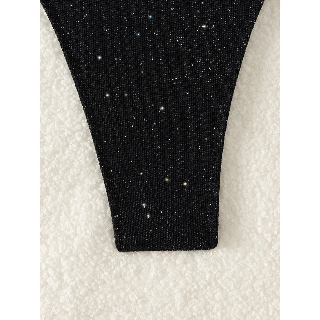 Glitter High-Cut Bikini – glänzend, sexy & ideal für heiße Sommertage