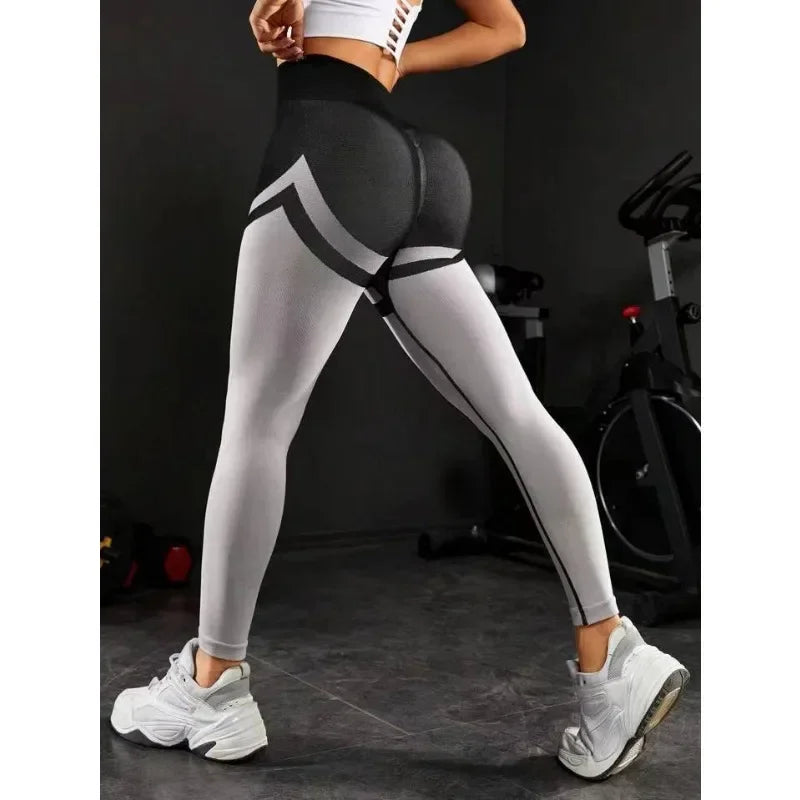 Nahtlose Streifen‑Butt‑Lift Leggings – High‑Waist Power für dein Workout