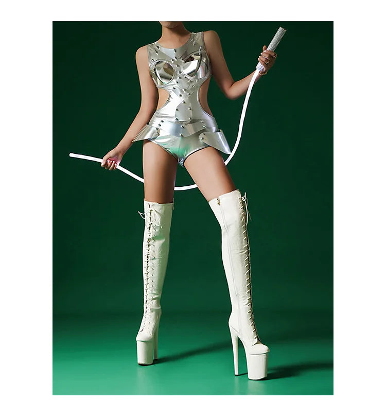 Sexy Oberschenkelhohe Stiefel mit Plattform & Schnürung – Für deinen großen Auftritt