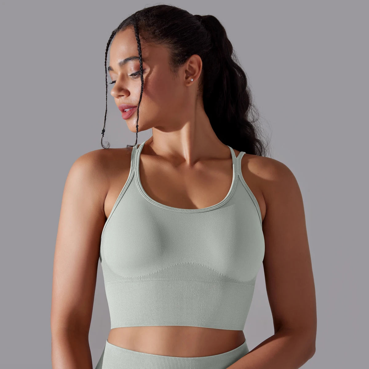 Crossover Back Sports Bra – Power. Halt. Style.