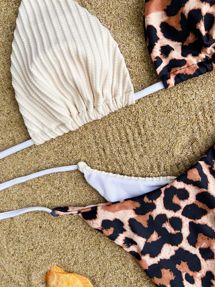Leopard Satin Bikini-Set – wild, glänzend & ultra feminin