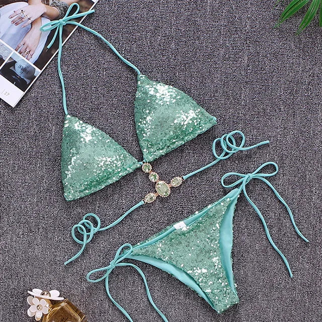 Pailletten & Diamant Bikini – ultra sexy, glitzernd & auffällig elegant