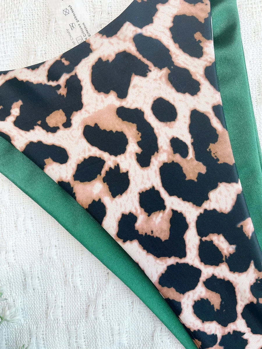 Leopard Satin Bikini-Set – wild, glänzend & ultra feminin
