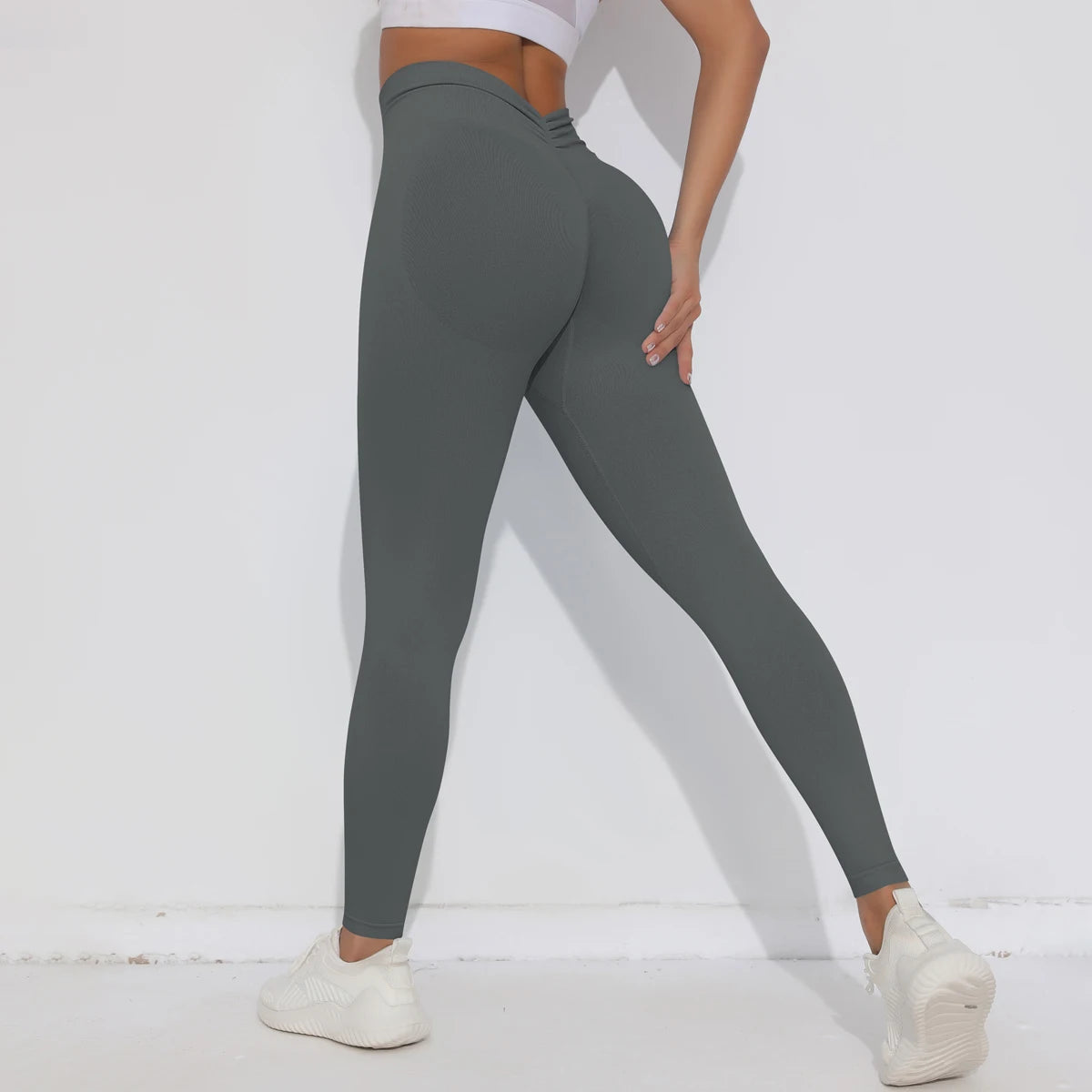 V-Butt Yoga Leggings – High-Waist Fitnesshose mit Push-Up-Effekt