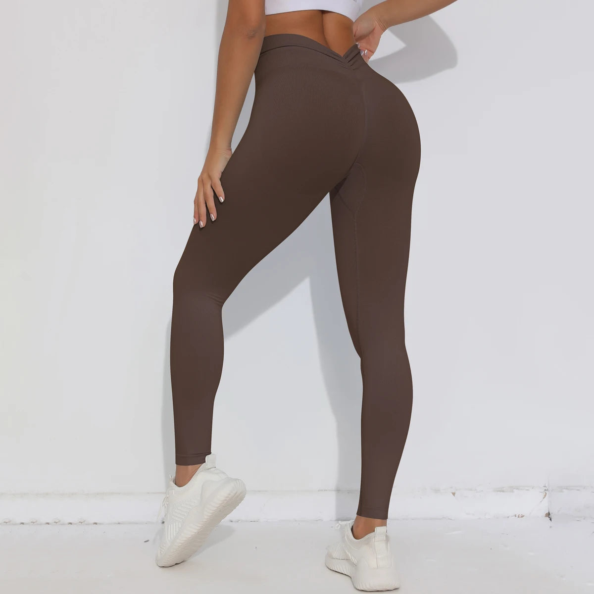V-Butt Yoga Leggings – High-Waist Fitnesshose mit Push-Up-Effekt