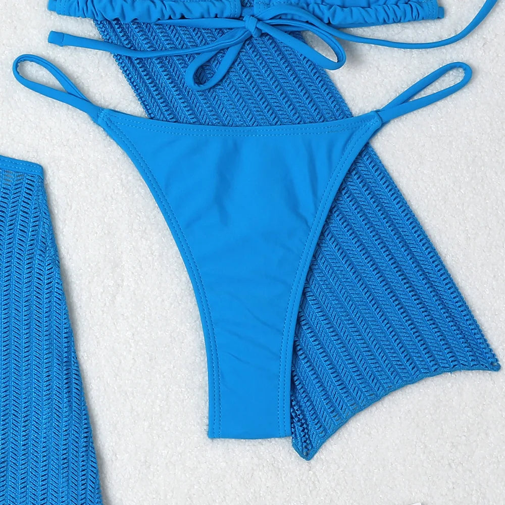 Bikini-Set mit Mesh Cover-Up – sexy, vielseitig & perfekt für deinen Beach-Look