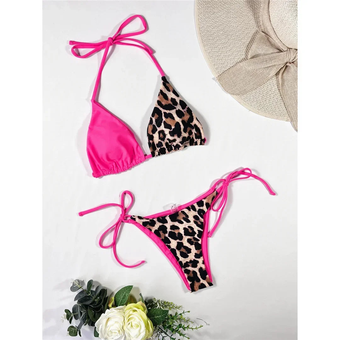 Leopard Satin Bikini-Set – wild, glänzend & ultra feminin