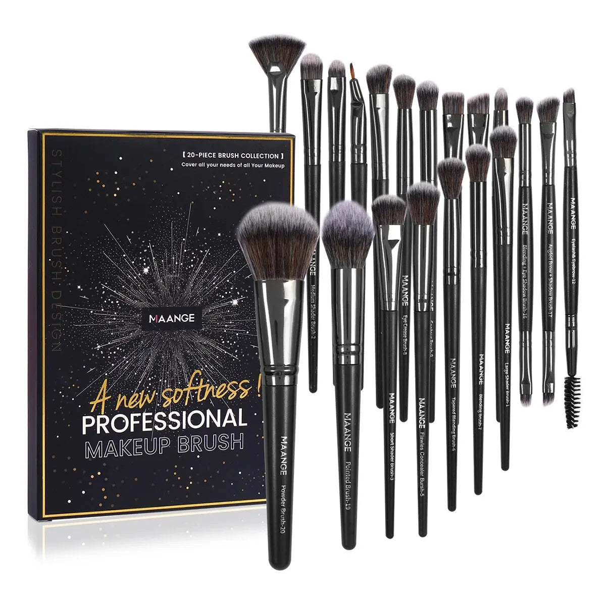 Maange 20-teiliges Profi-Make-up-Pinselset – Dein Beauty-Kit für makelloses Finish! ✨