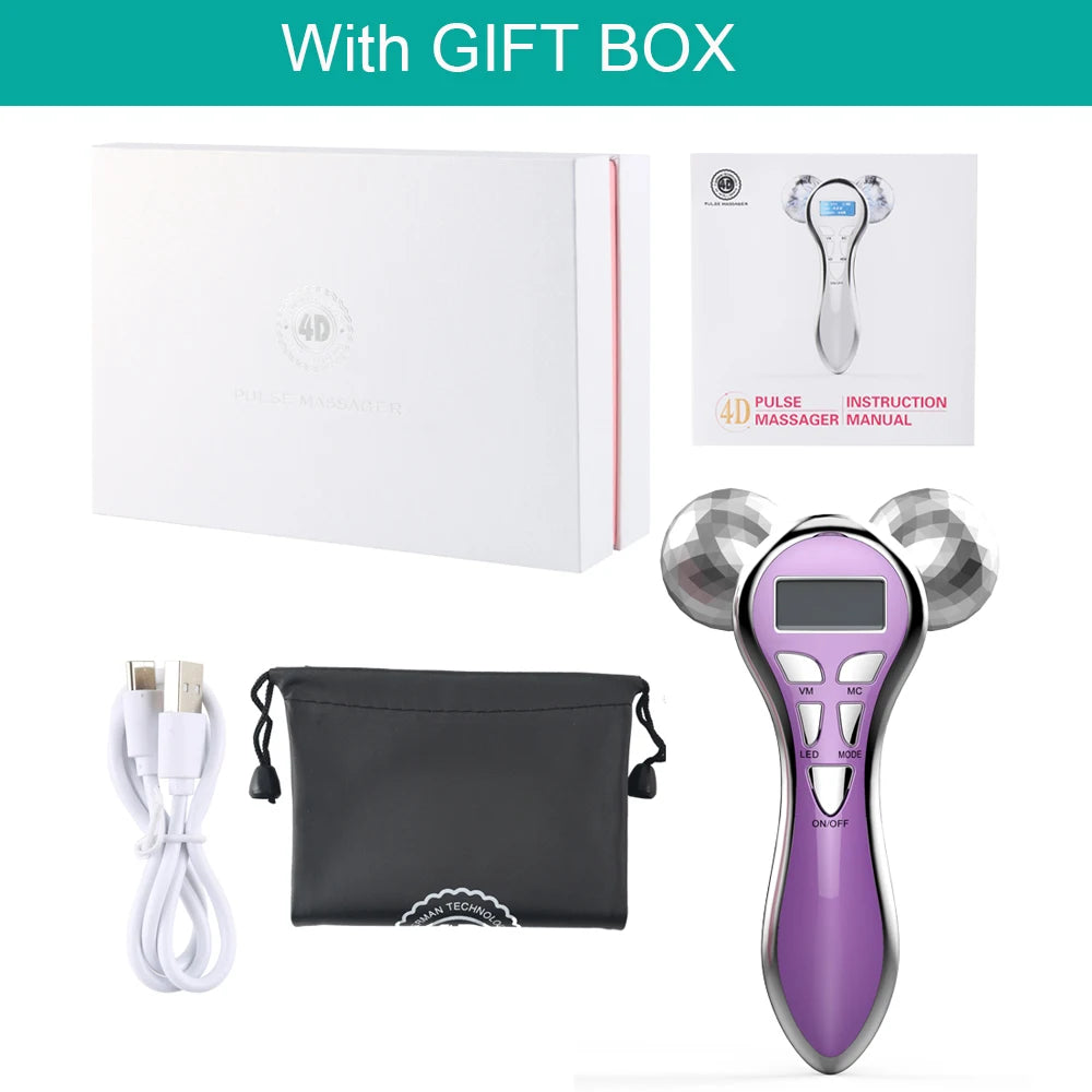 4D EMS Gesichts-Massagegerät – V-Lifting für Gesicht, Hals & Körper