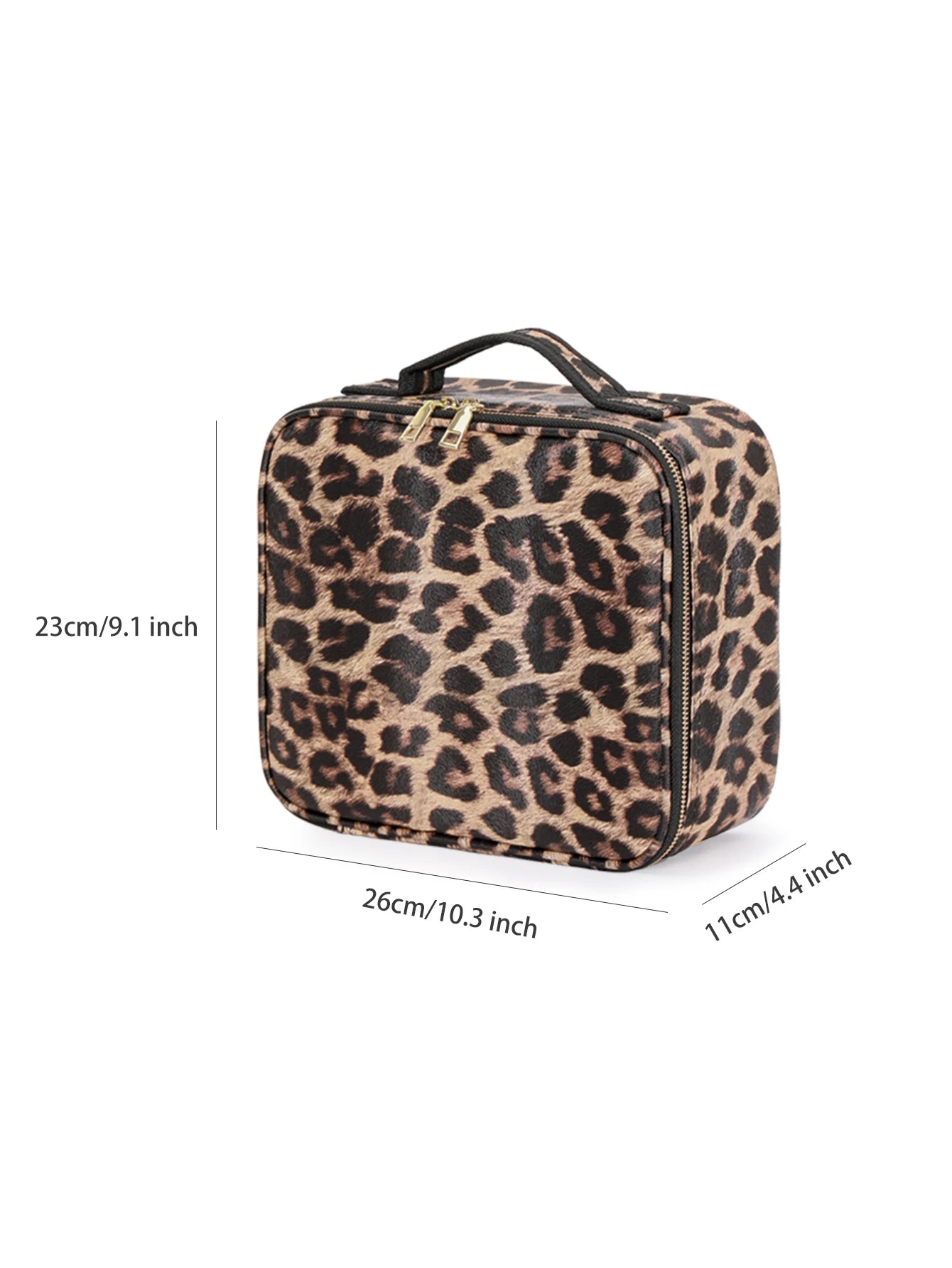 Make-up Tasche mit Spiegel & LED – dein Beauty-Moment im stylischen Leopard-Look!