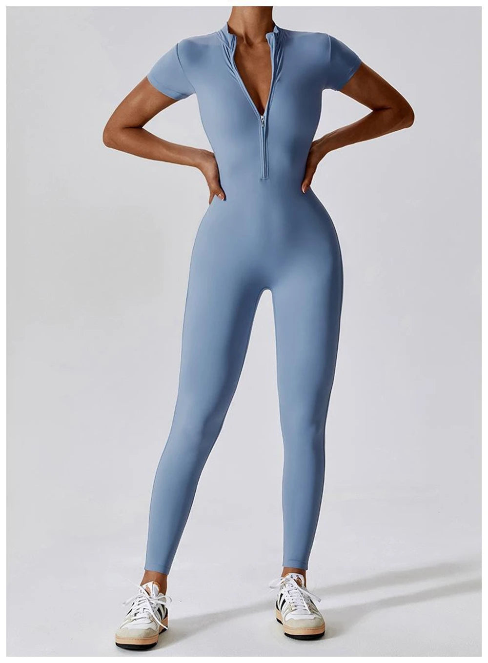 Slim Fit Zipper Jumpsuit – Feminine Power in One Piece