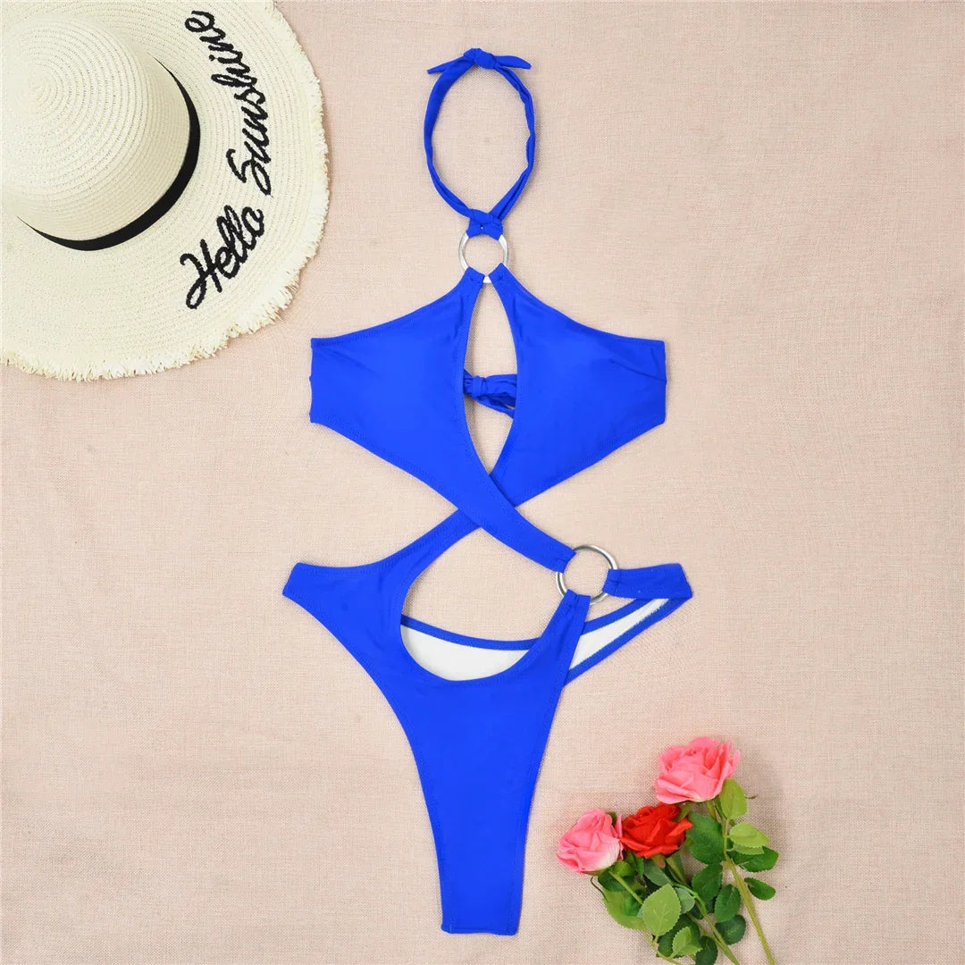 Cut-Out Monokini mit Ringen – modern, sexy & detailverliebt