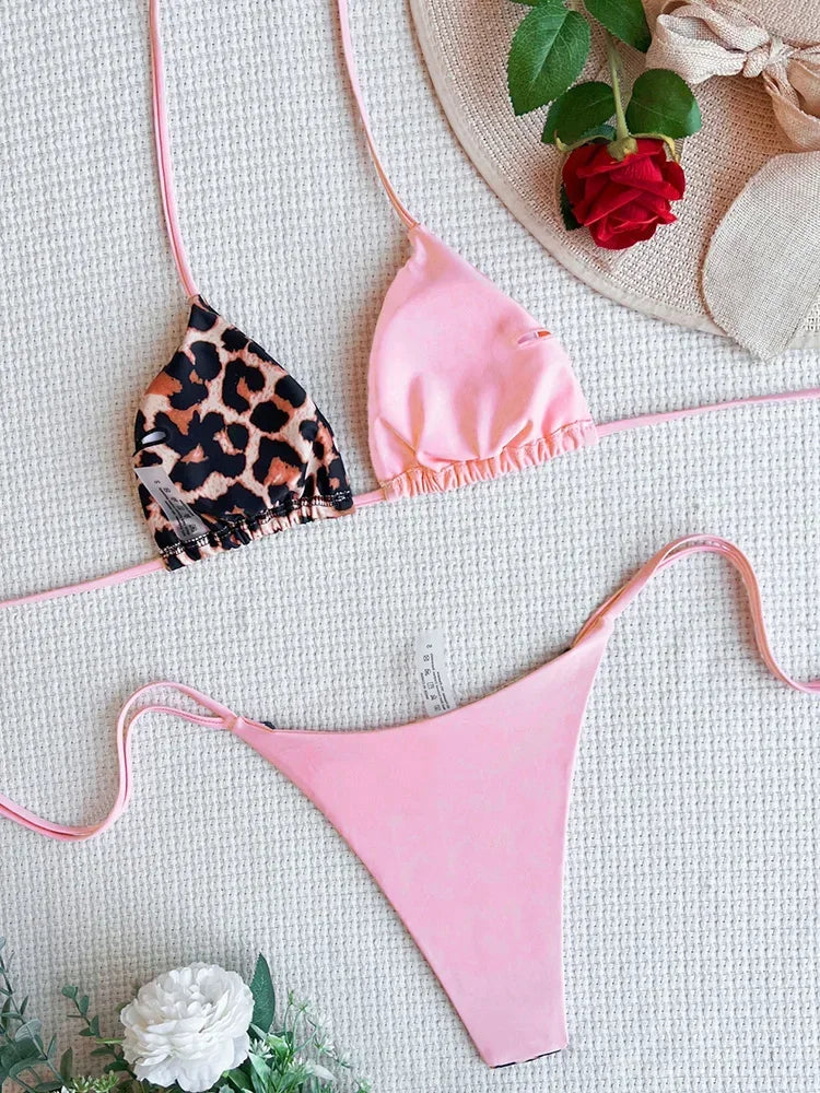 Leopard Satin Bikini-Set – wild, glänzend & ultra feminin