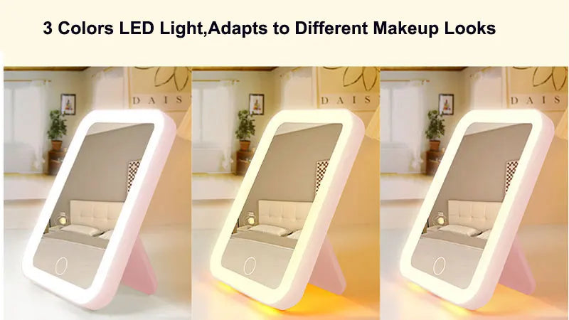 3‑Farben LED Kosmetikspiegel mit Touchscreen – Dein Beauty-Glow to go! ✨