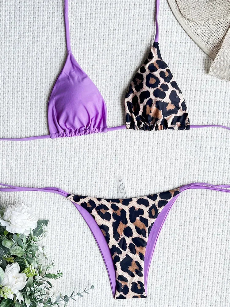Leopard Satin Bikini-Set – wild, glänzend & ultra feminin