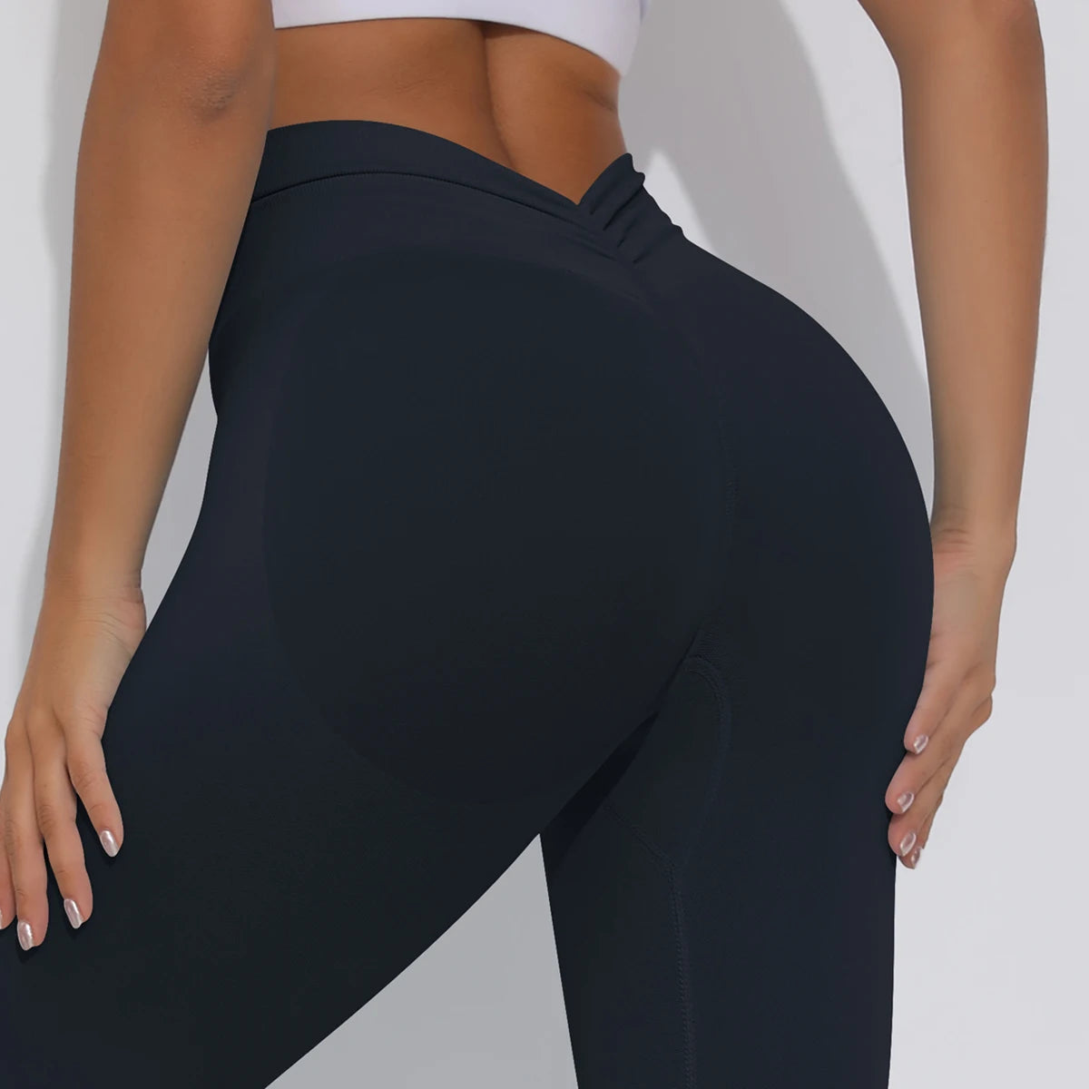 V-Butt Yoga Leggings – High-Waist Fitnesshose mit Push-Up-Effekt