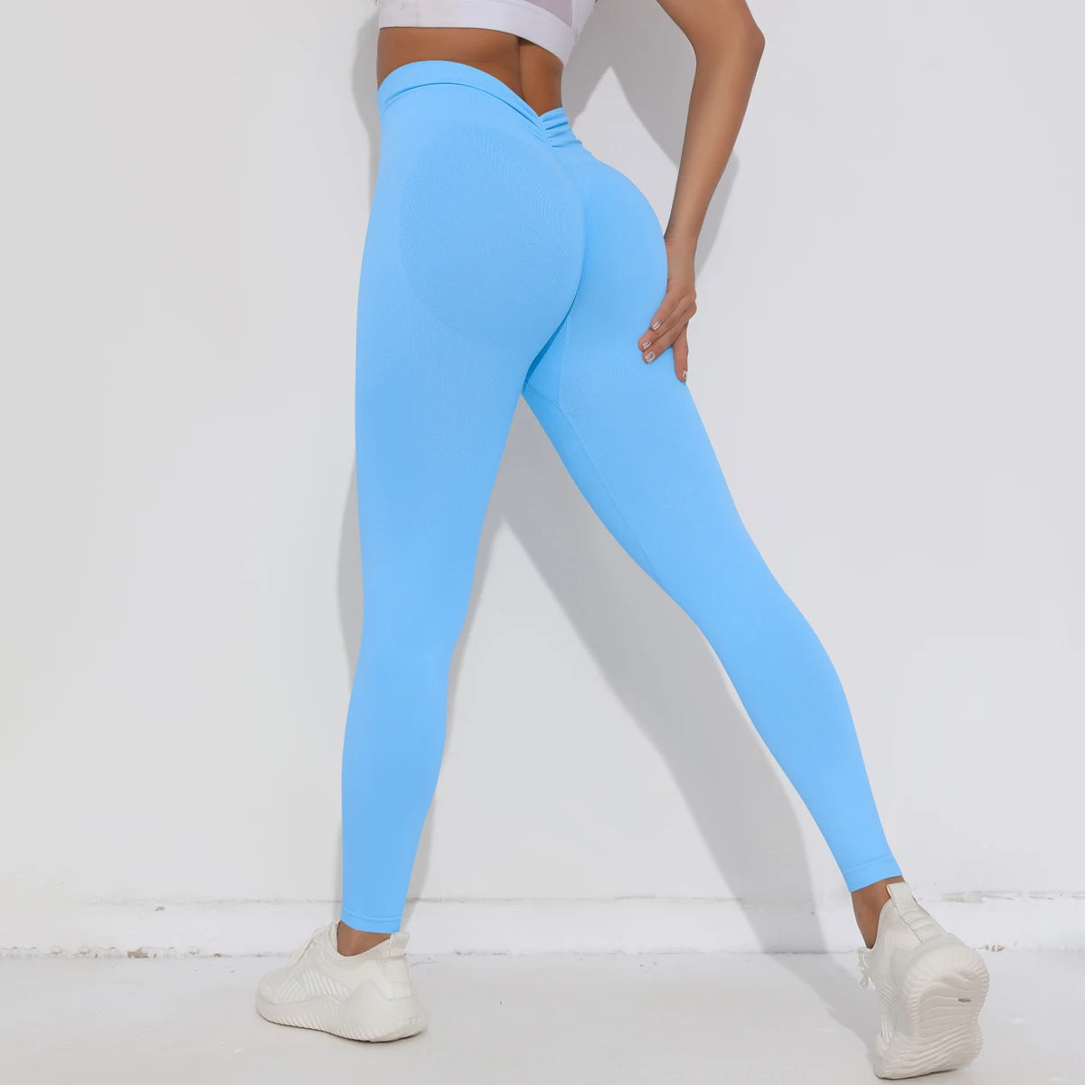V-Butt Yoga Leggings – High-Waist Fitnesshose mit Push-Up-Effekt