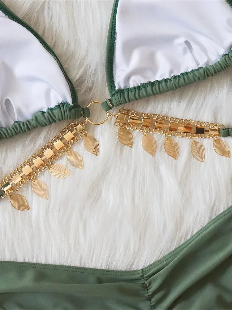 Wrap-Diamant Bikini – verführerisch, glänzend & voll im Trend