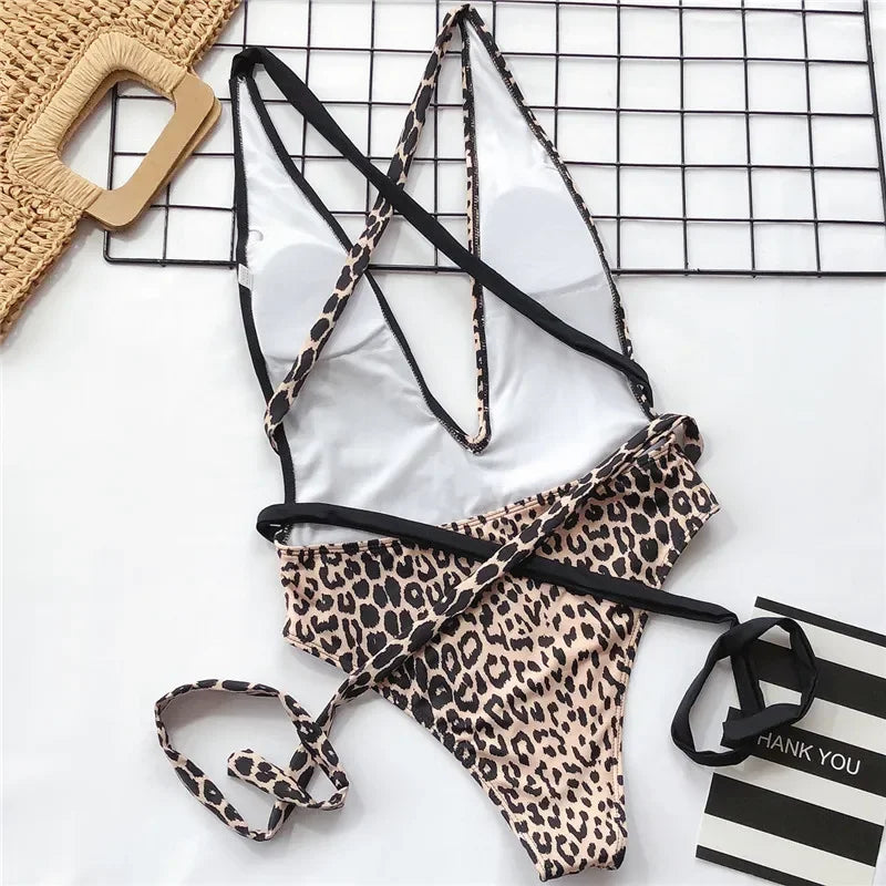 Leopard Wickel-Monokini – wild, sexy & stylisch