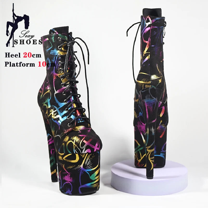 Geometric Strappy Boots – Show Up. Lace Up. Glow Up.