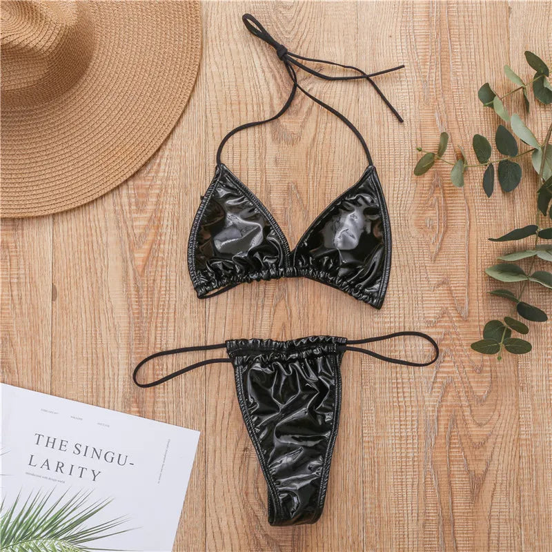 Brazilian Style Leder-Look Monokini – heiß, modern & selbstbewusst