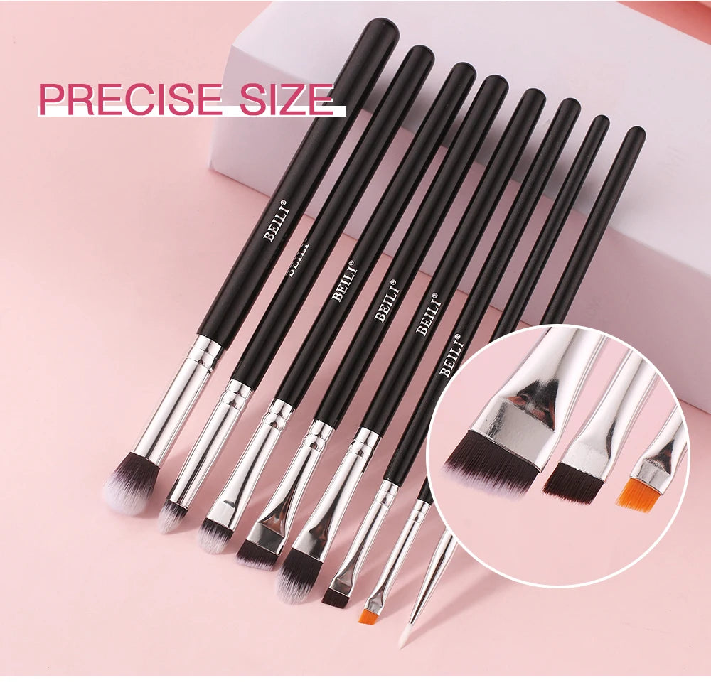 Beili Schwarzes Make-up-Pinsel-Set – Edles Profi-Tool aus Ziegenhaar! ✨
