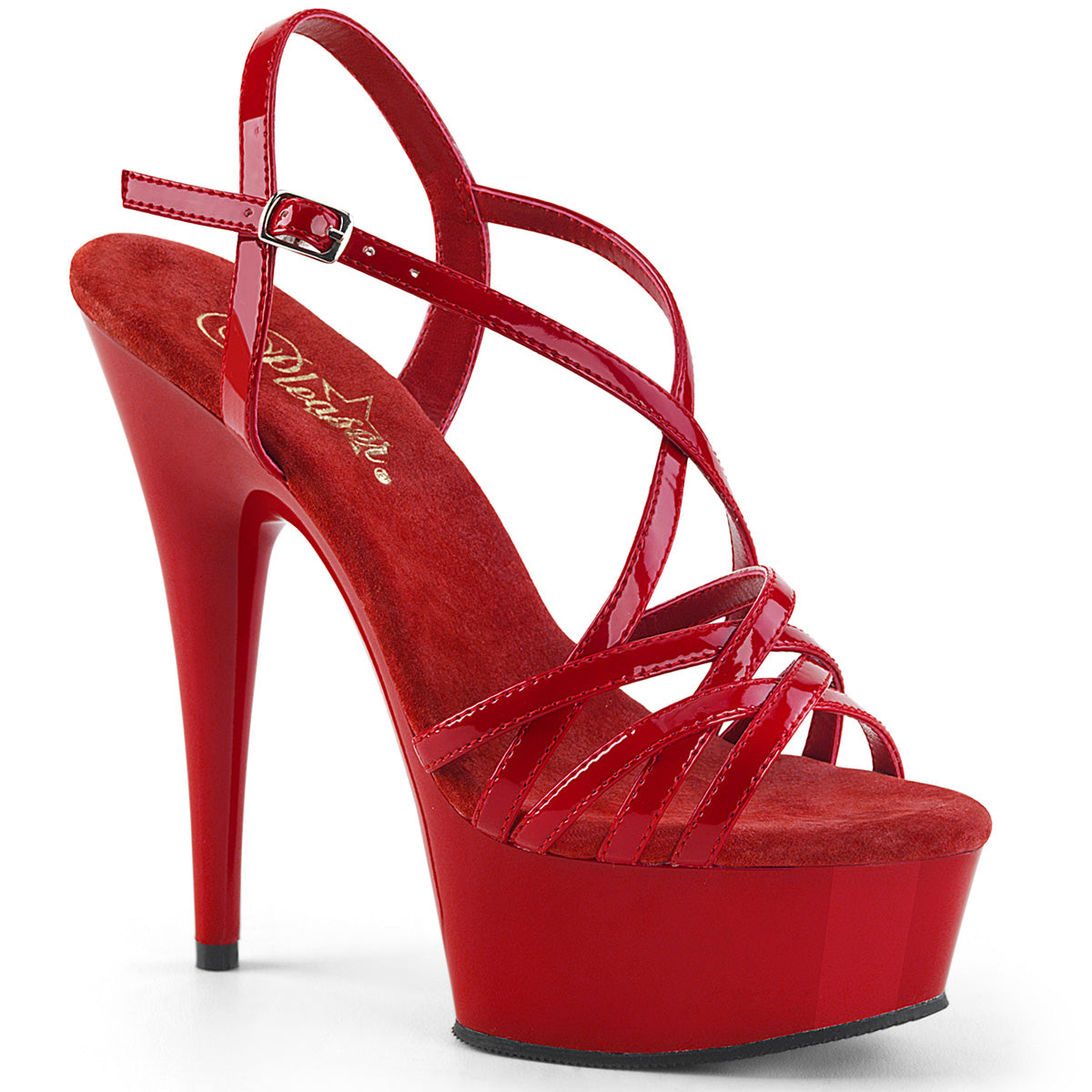 Pleaser Plateau Sandalette DELIGHT-613 - Rot