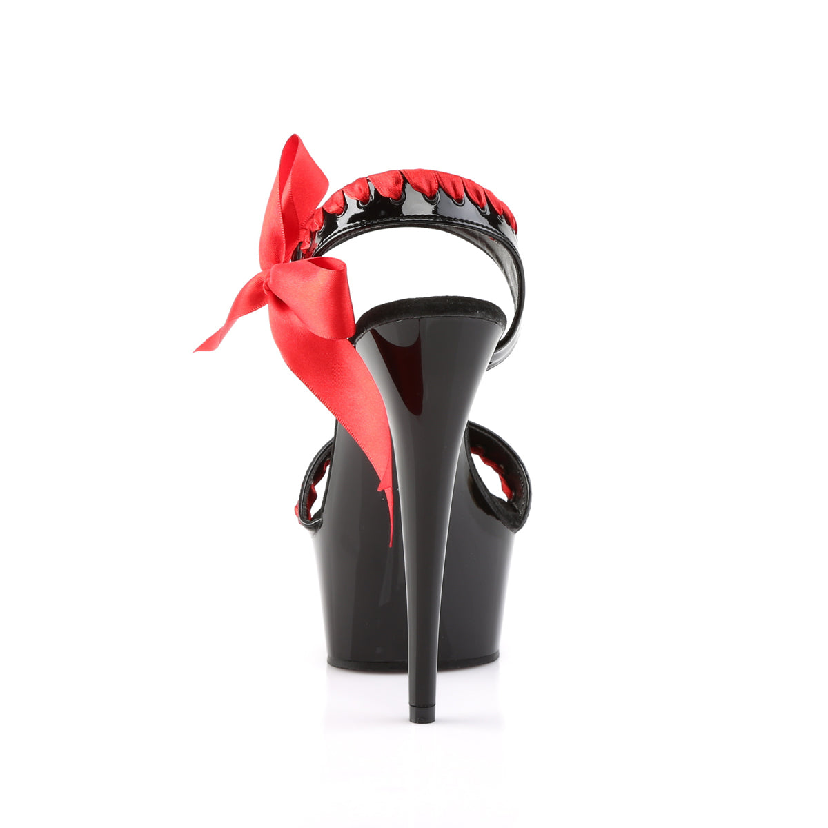 Pleaser Plateau High Heels DELIGHT-615 - Rot/Schwarz