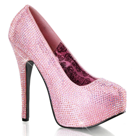 Bordello Strass High Heels TEEZE-06R - Baby Pink