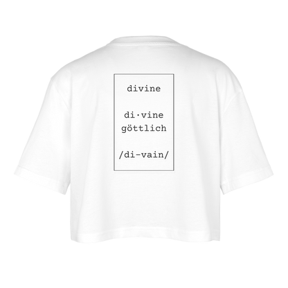 Divine Heels Oversized Cropped T-Shirt - Weiß