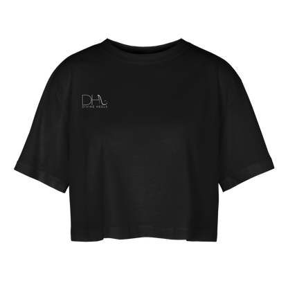 Divine Heels Oversized Cropped T-Shirt - Schwarz
