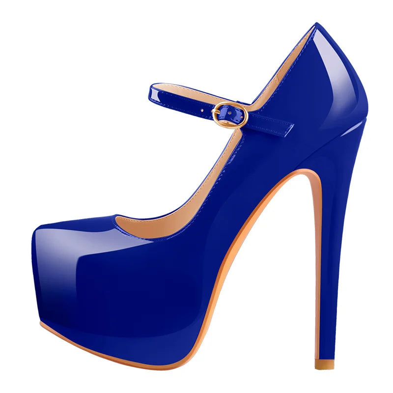 Mary Jane Vibes – Plattform-Pumps mit Stiletto & Riemchenschnalle