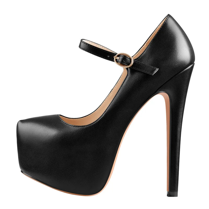 Mary Jane Vibes – Plattform-Pumps mit Stiletto & Riemchenschnalle