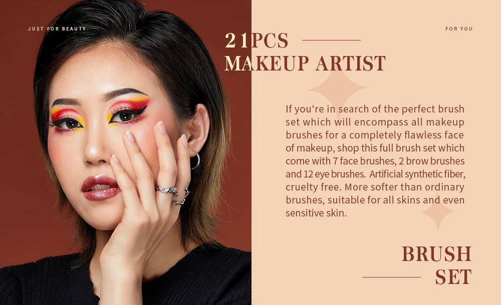 Jessup 21-teiliges Premium Make-up-Pinsel-Set – Dein Profi-Toolkit für makelloses Styling! ✨