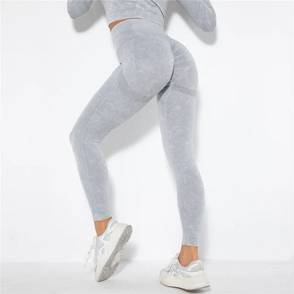 Nahtloses Gym-Set mit Cropped Top & Push-Up Leggings – Perfekt für dein Workout