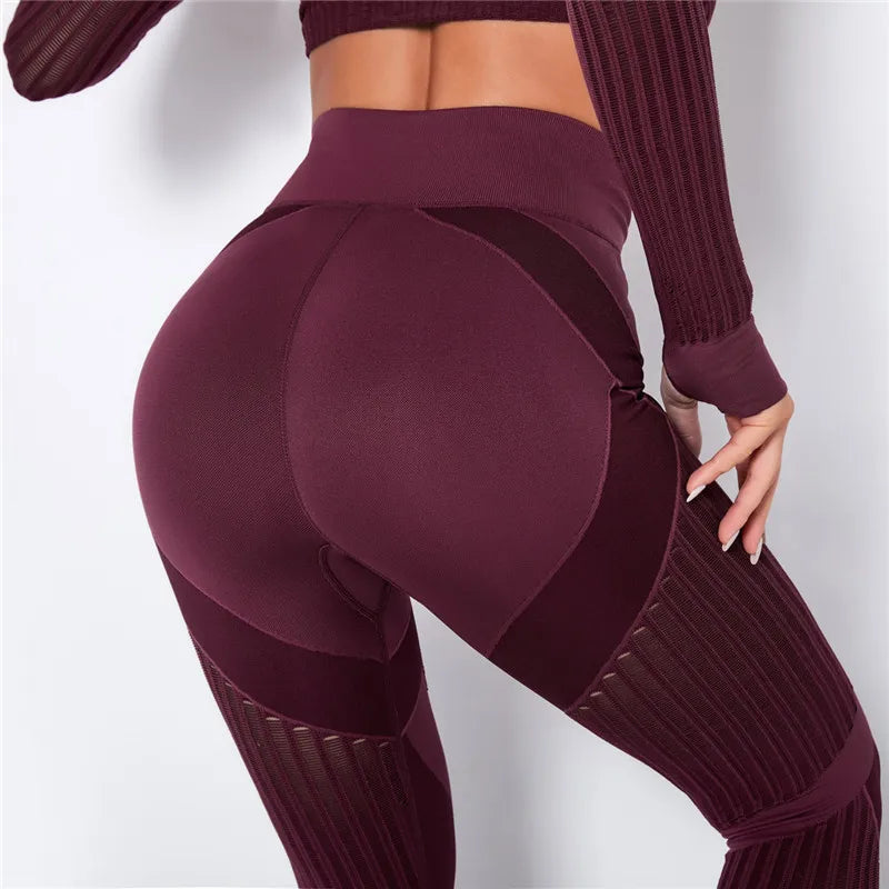 Nahtlose Leggings mit Mesh – High‑Waist Power für dein Workout