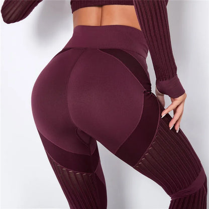 Nahtlose Leggings mit Mesh – High‑Waist Power für dein Workout
