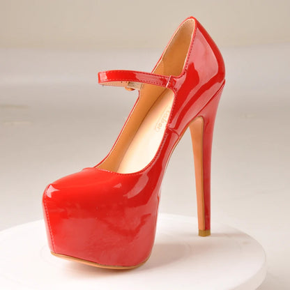 Mary Jane Vibes – Plattform-Pumps mit Stiletto & Riemchenschnalle