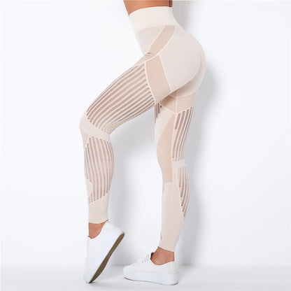 Nahtlose Leggings mit Mesh – High‑Waist Power für dein Workout