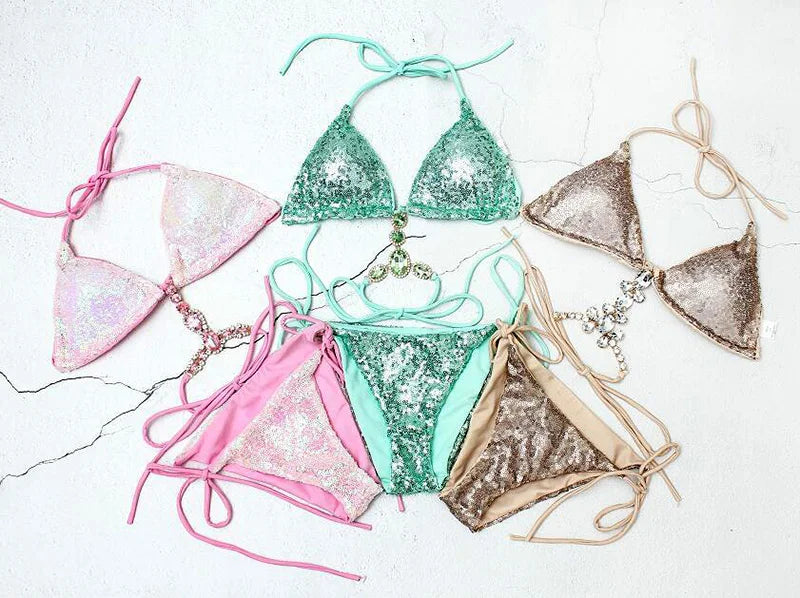 Pailletten & Diamant Bikini – ultra sexy, glitzernd & auffällig elegant