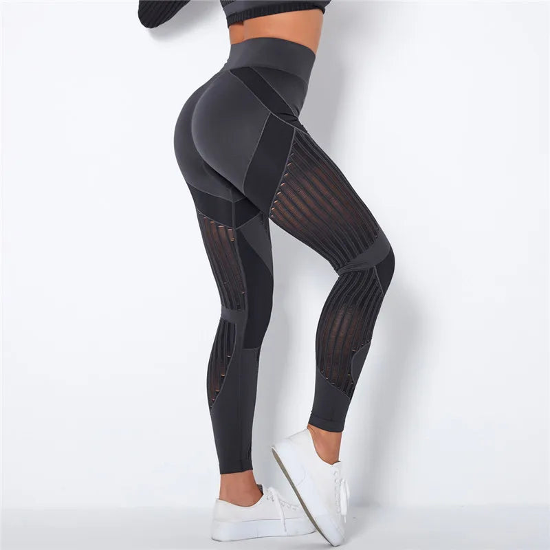 Nahtlose Leggings mit Mesh – High‑Waist Power für dein Workout