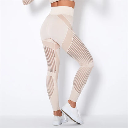 Nahtlose Leggings mit Mesh – High‑Waist Power für dein Workout