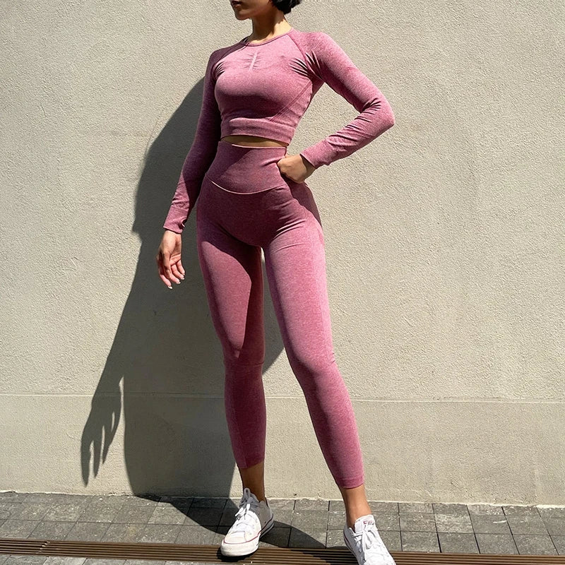 2-teiliges Nahtloses Yoga-Set – Perfekt für dein Workout