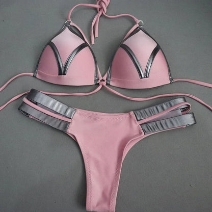 Bronzing String Bikini-Set – sexy, schimmernd & perfekt für den Sommer
