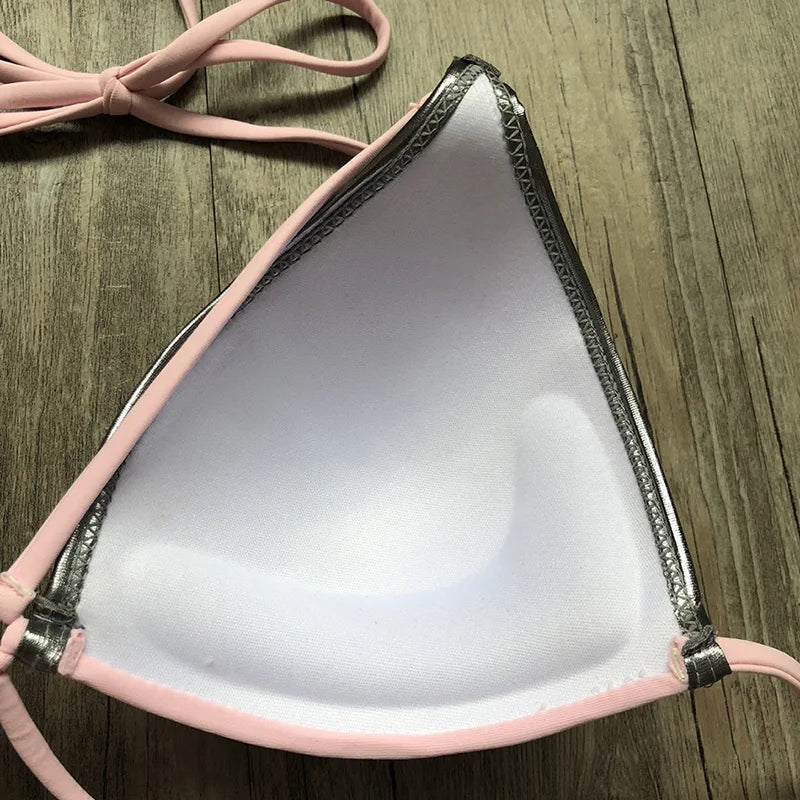 Bronzing String Bikini-Set – sexy, schimmernd & perfekt für den Sommer