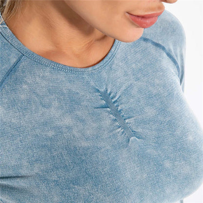 Nahtloses Gym-Set mit Cropped Top & Push-Up Leggings – Perfekt für dein Workout