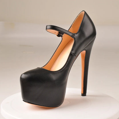 Mary Jane Vibes – Plattform-Pumps mit Stiletto & Riemchenschnalle