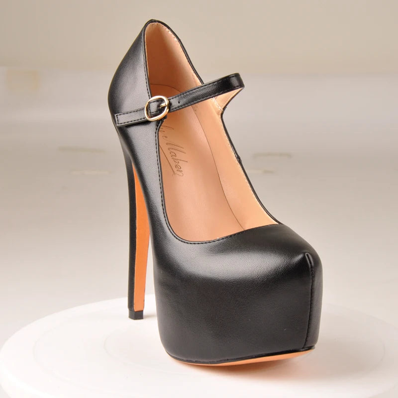 Mary Jane Vibes – Plattform-Pumps mit Stiletto & Riemchenschnalle